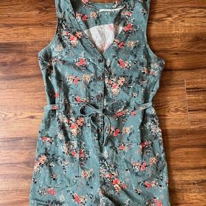 Kimchi Blue Linen Blend Floral Romper Women S Cottagecore Boho Summer Fairycore